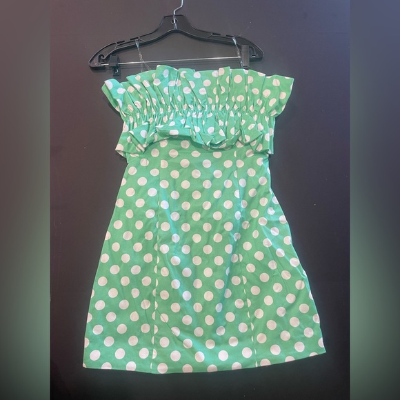 Women’s Mint Polkadot dress - Picture 3 of 4